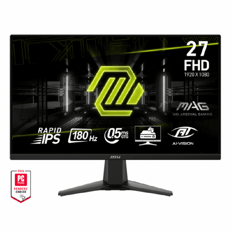 MSI MAG 275F 27" Rapid IPS FHD 1080p 180Hz 0.5ms AdaptiveSync HDMI 2.0b x2 DP 1.4a