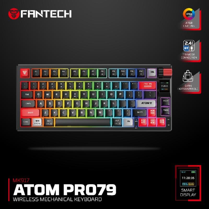 FANTECH MK917 ATOM PRO79 (BLACK) RED SWITCH WIRELESS MECHANICAL GAMING KEYBOARD
