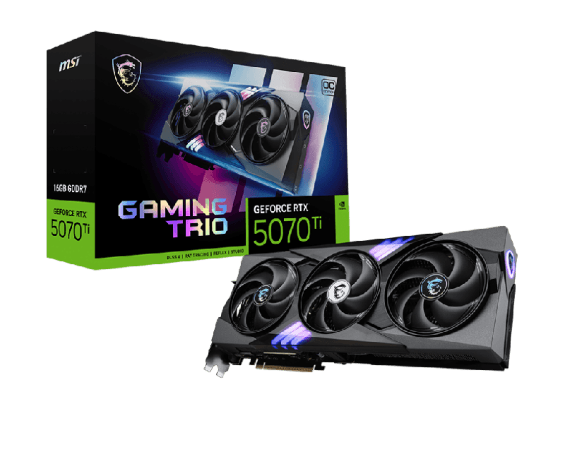 MSI GeForce RTX 5070 Ti GAMING TRIO 16GB OC PLUS GDDR7