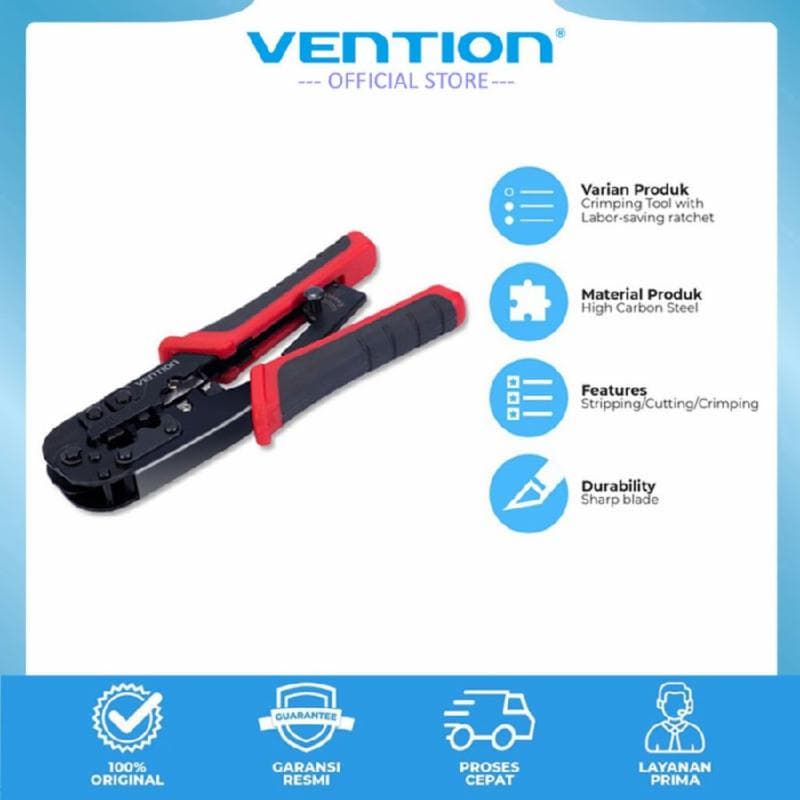 VENTION KEAB0 CRIMPING TOOL MULTI-FUNCTION RATCHET TYPE BLACK