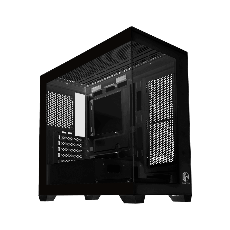 CUBE GAMING GLASS (BLACK) - mATX Gaming Case - Front & Left Side Tempered Glass