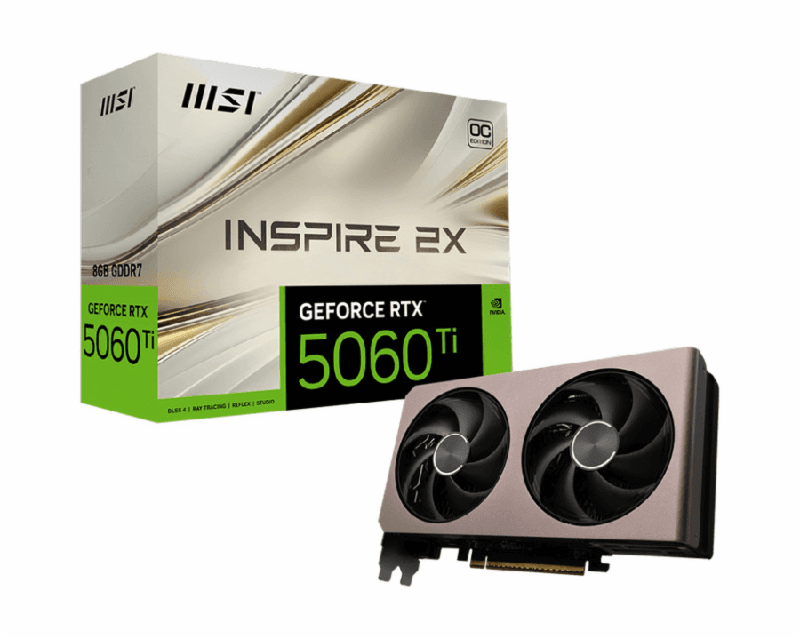 MSI RTX 5060 Ti INSPIRE 2X OC 8GB GDDR7