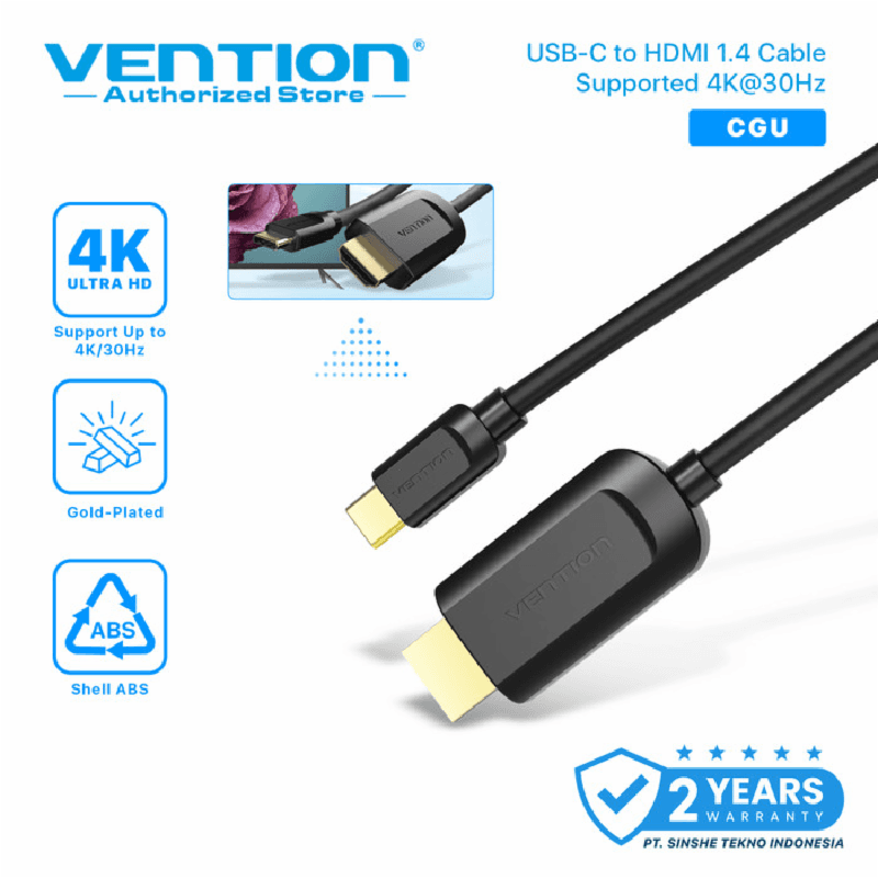 VENTION CGUBG 1.5M KABEL Type-C to HDMI Cable Black