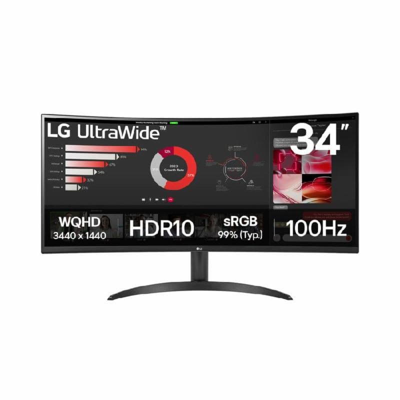 LG 34WR50QK-B 34” VA Curved 1800R WQHD 100hz