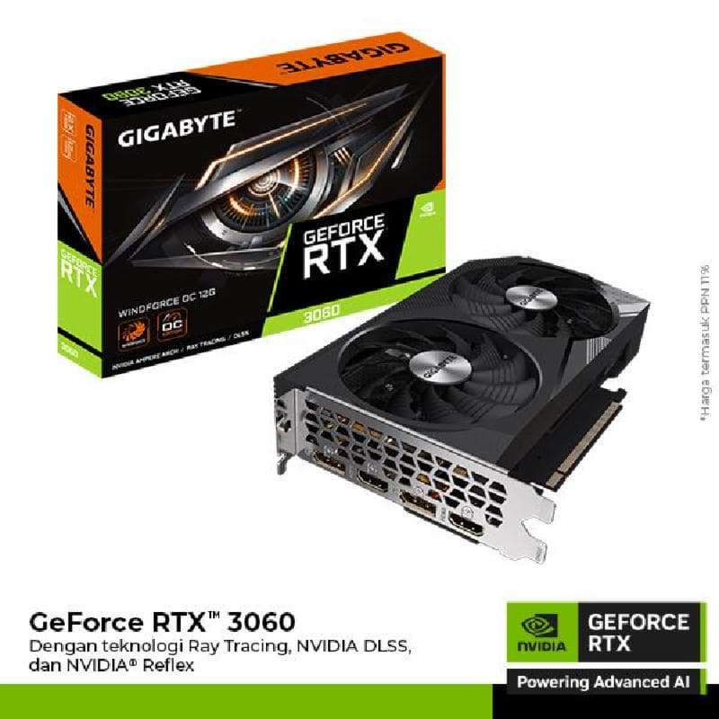 GIGABYTE GeForce RTX 3060 WINDFORCE OC 12GB GDDR6