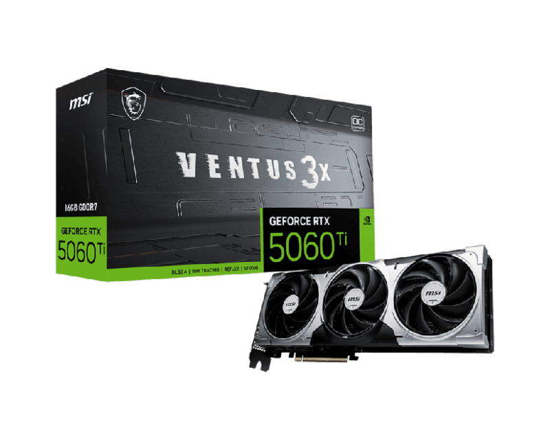 MSI RTX 5060 Ti VENTUS 3X OC 16GB GDDR7
