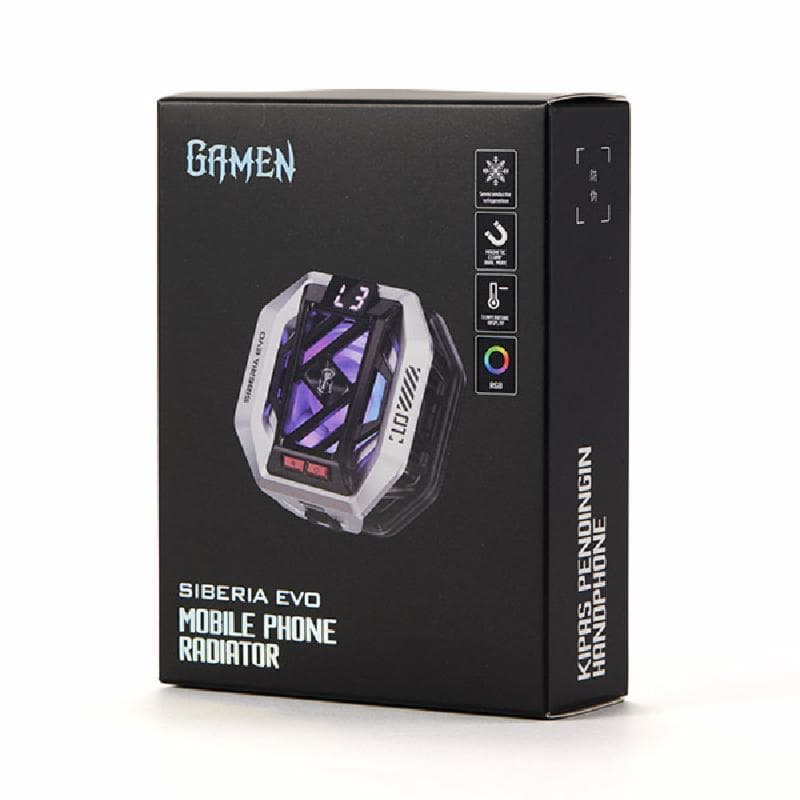 GAMEN Siberia Evo (Silver) Magnetic & Clamp LED Mobile Phone Fan Cooler Radiator