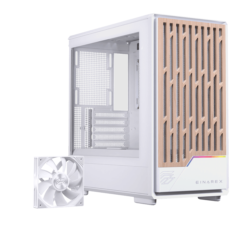 EINAREX PULSE PM400 (WHITE) mATX Gaming Case - Free Fan1x 120mm