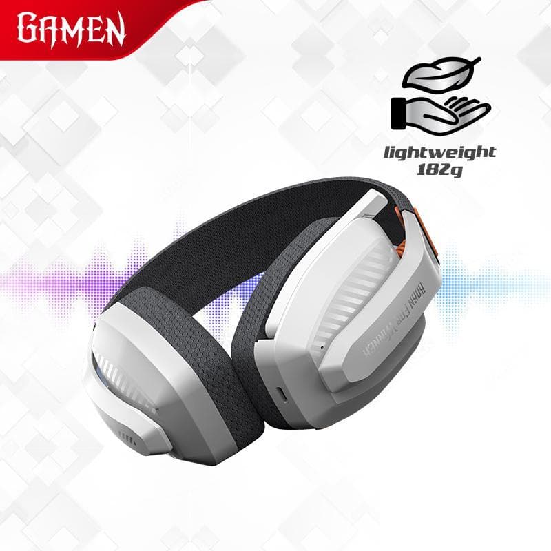 GAMEN SHADOW Lite (White) Gaming Wireless Headset Bluetooth Low Latency 45ms