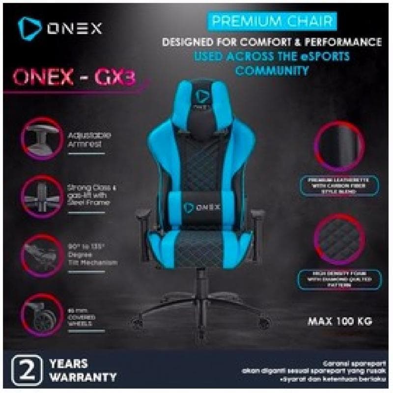 ONEX GX3 - BLUE Premium Quality Gaming Chair