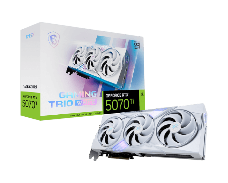 MSI GeForce RTX 5070 Ti GAMING TRIO 16GB OC WHITE GDDR7