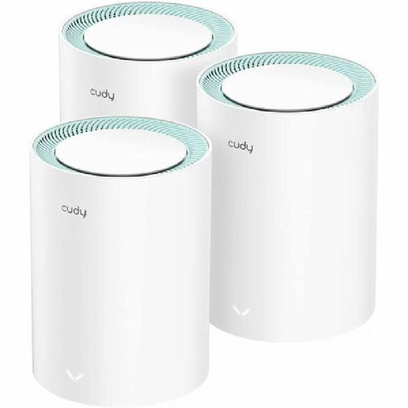 CUDY M1300 3 Pack Mesh WiFi AC1200 Router Gigabit Port