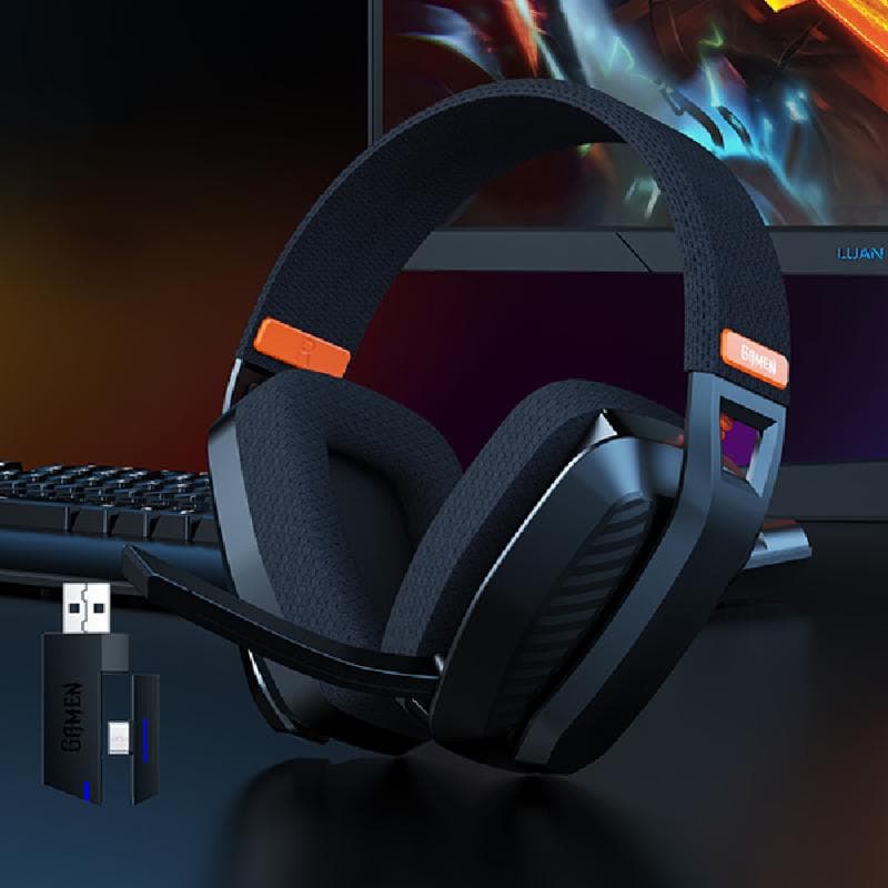 GAMEN SHADOW Lite (Black) Gaming Wireless Headset 3 Mode Koneksi Bluetooth5.3+2.4G+Wired Low Latency 15ms