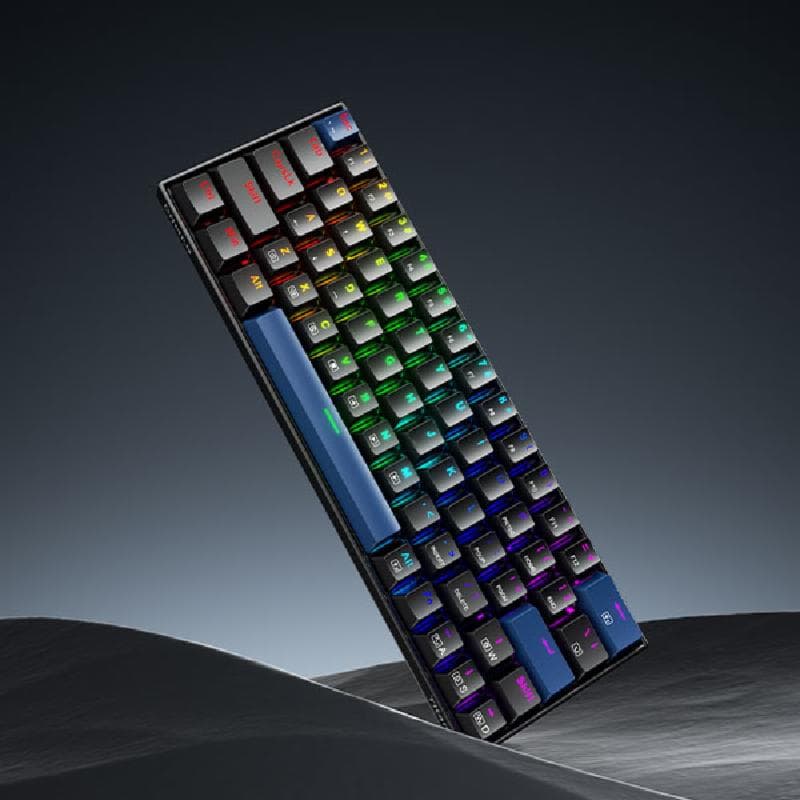 GAMEN TITAN 5 (BLACK BLUE) RED SWITCH 60% MECHANICAL GAMING KEYBOARD