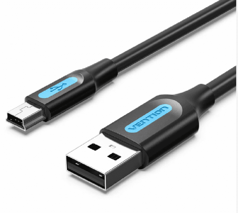 VENTION COMBI USB 2.0 A Male to Mini-B Male Cable 3M Black PVC Type