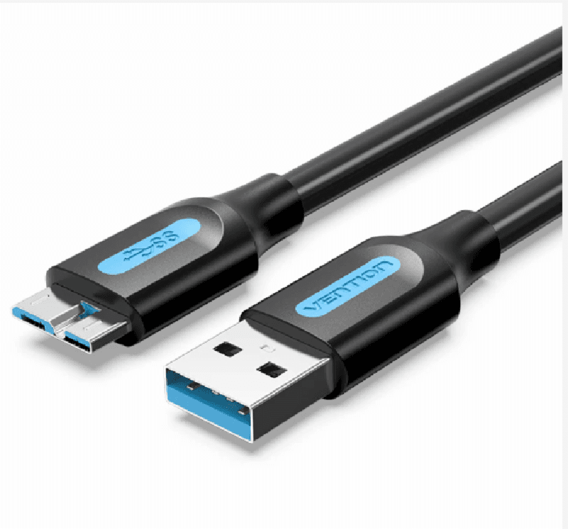 VENTION COPBH 2M USB 3.0 A Male to Micro-B Male Cable Black PVC Type