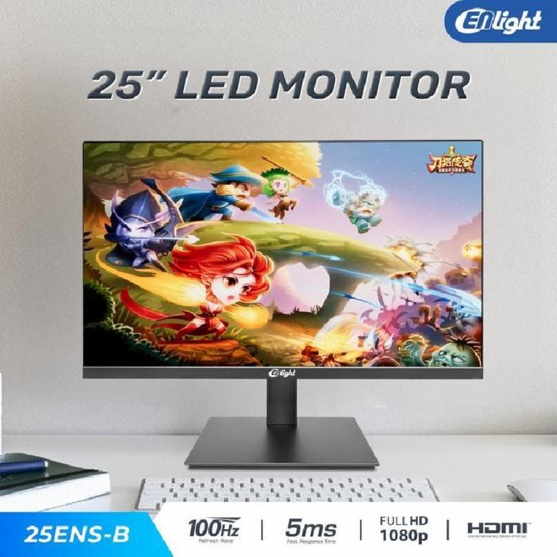 ENLIGHT 25ENS-B 25 Inch Frameless Monitor | Full HD VA 100Hz 5ms