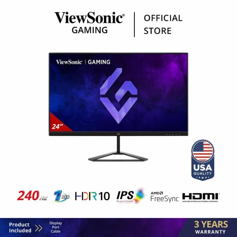 VIEWSONIC VX2479A-HD-PRO 24" IPS 1080p 240Hz 1ms HDR10 AMD FreeSync