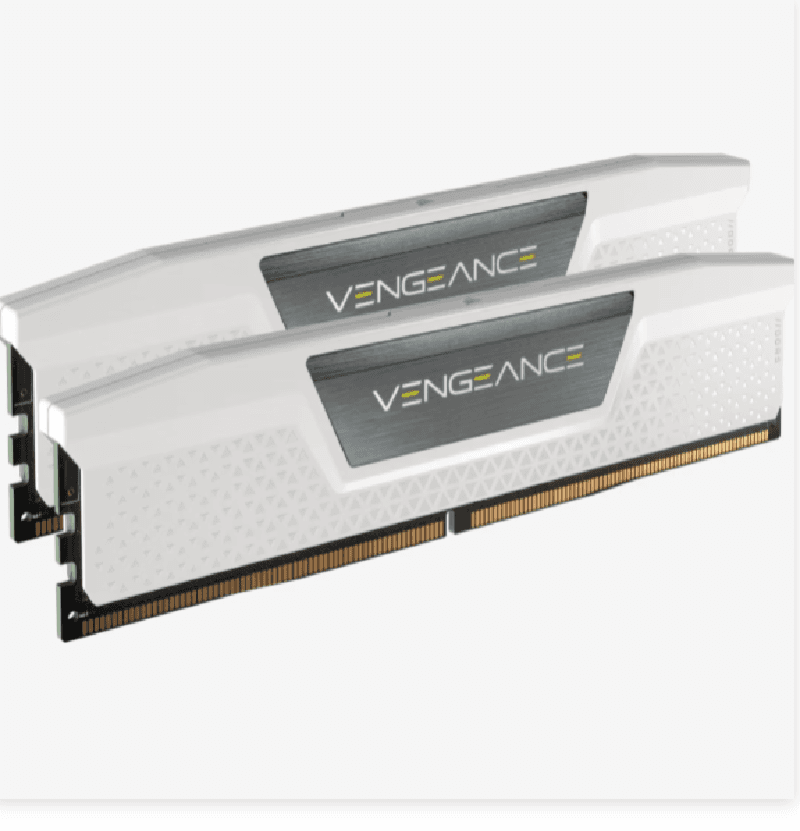 CORSAIR VENGEANCE (WHITE) 32GB (2x16GB) DDR5 DRAM 6000MHz C36 CMK32GX5M2E-6000Z36W