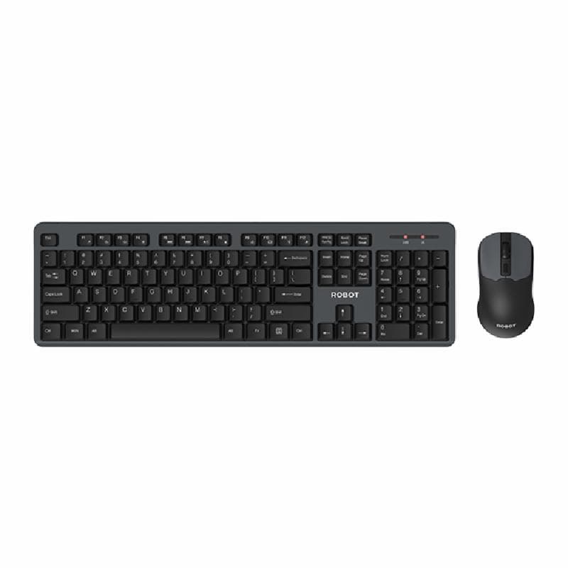 ROBOT KM3800 (Black) Keyboard Mouse Wireless Combo Silent Key Ultra Slim