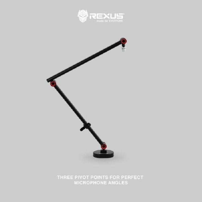 REXUS BOOM ARM BA-100 MICROPHONE STAND MIC UNIVERSAL COMPATIBILITY