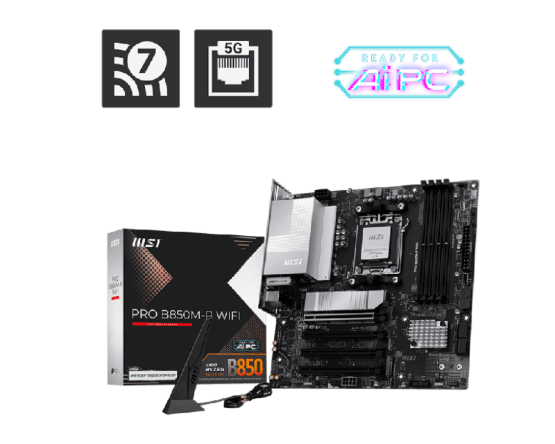 MSI PRO B850M-P WIFI (AMD AM5, DDR5)