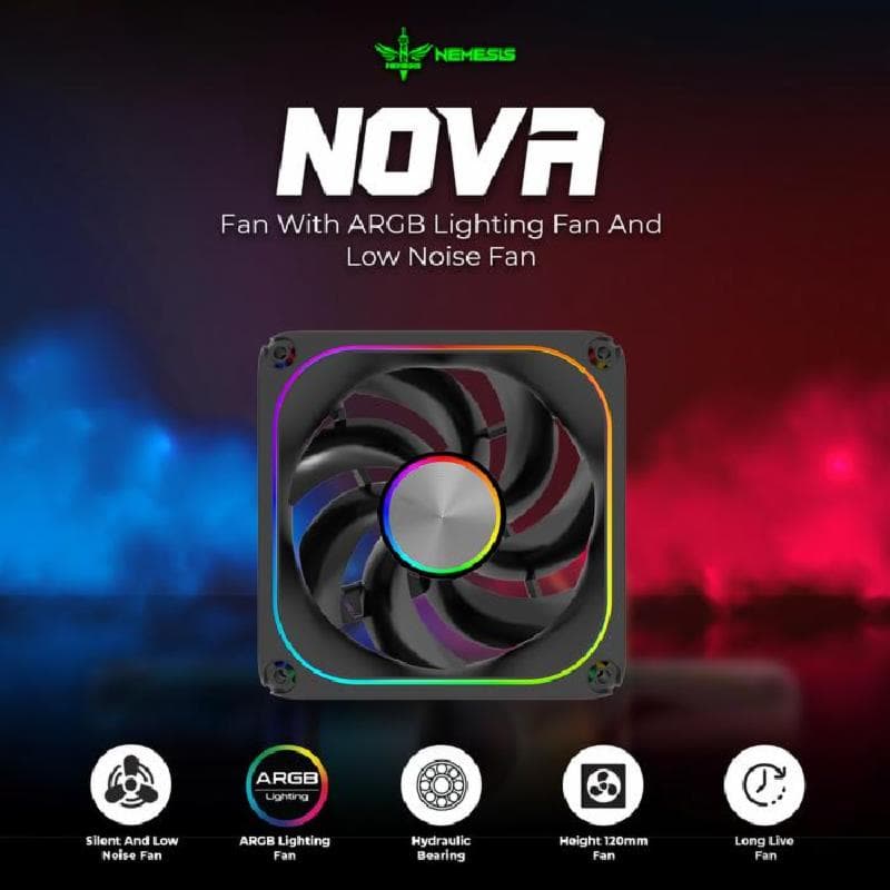 NYK NEMESIS NOVA (BLACK) ARGB FAN CASE 12MM