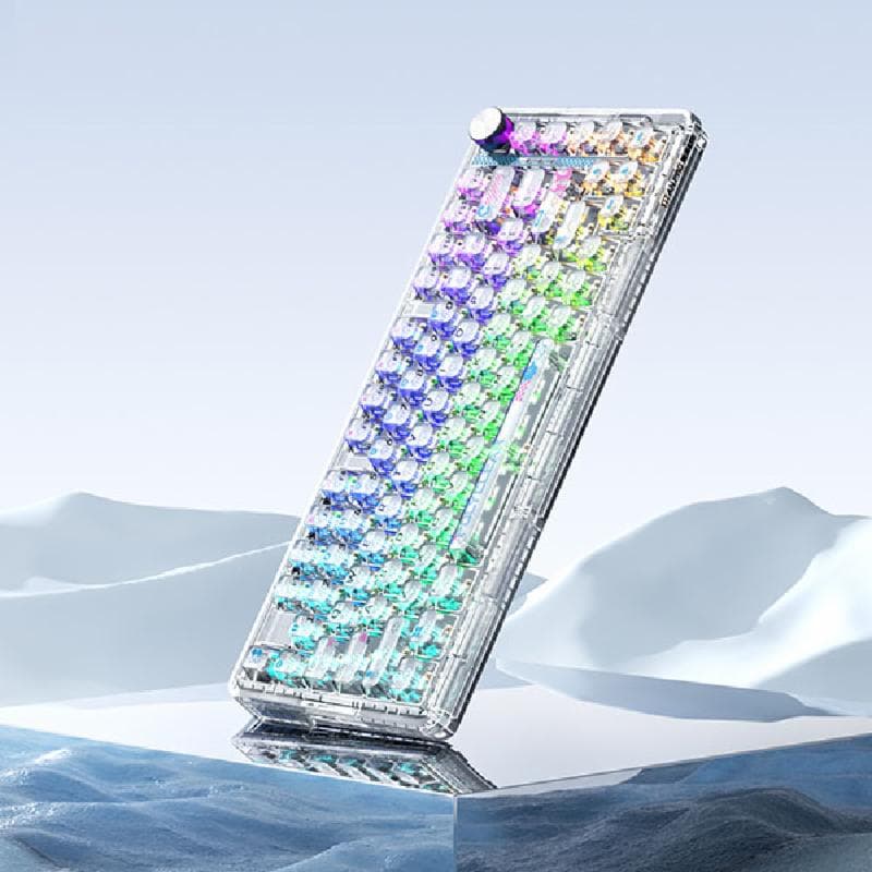 GAMEN Titan Pro (Transparent ) Mechanical Keyboard Hot Swappable Switch Gasket 81 Keys Feel RGB With Knob Anti Ghosting