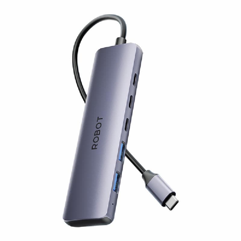 ROBOT HT365 Usb Hub Type C 5 In 1 Multifungsi Usb 3.0 Usb C Dc 5V 5Gbps