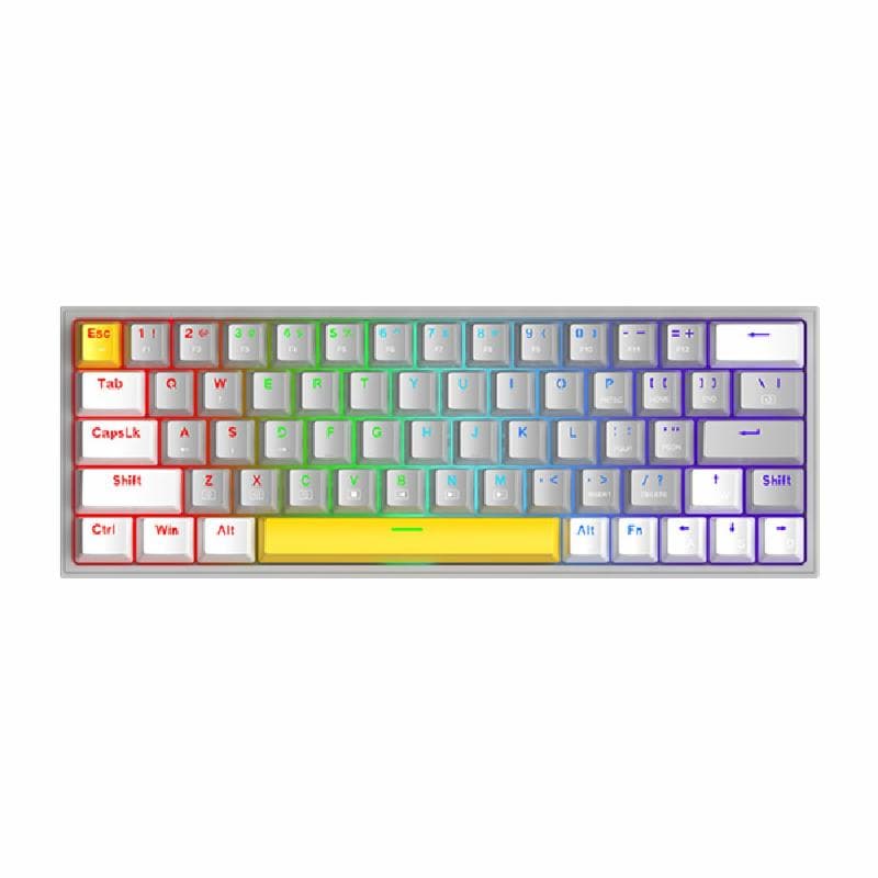 GAMEN TITAN 5 (LIGHT GRAY) RED SWITCH 60% MECHANICAL GAMING KEYBOARD