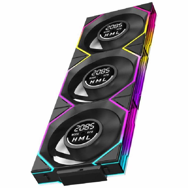 JUNGLE LEOPARD INTERSTELLAR V4 DIGITAL ARGB (BLACK) 120mm PWM BLOCK Fan TRIPLE PACK