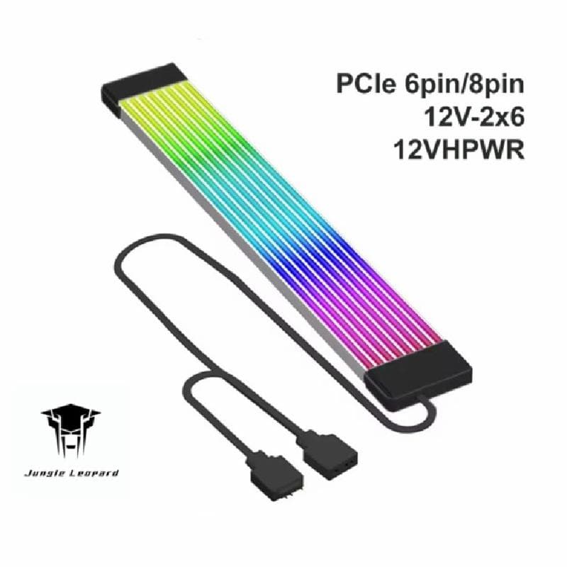 JUNGLE LEOPARD Neon Line LED ARGB (BLACK) GPU PCIe 6pin / PCIe 8Pin / EPS 8pin / 12VHPWR