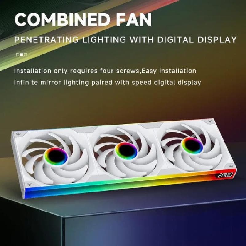 JUNGLE LEOPARD STARLINK 360 DIGITAL Infinite Mirror ARGB WHITE 360mm PWM Fan