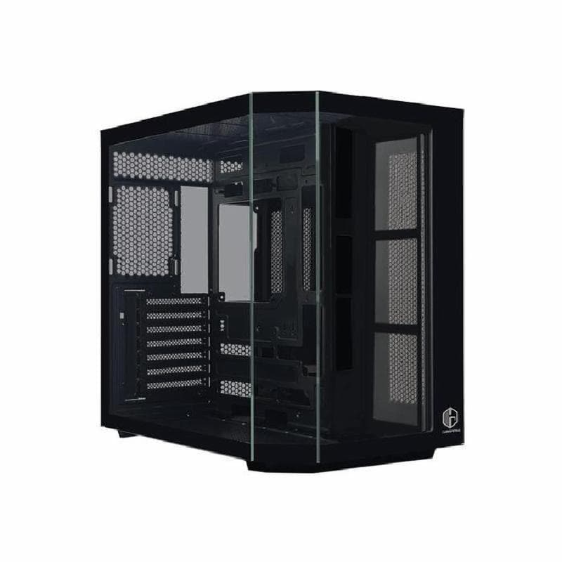 CUBE GAMING VENTA (BLACK) - ATX Gaming Case - Panoramic View - BTF Support- Aesthetic Dual Chamber Design - Front & Left Side Tempered Glass - Airflow Potential - Dust Filter