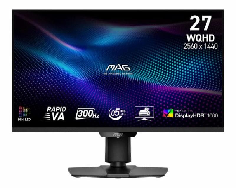 MSI MAG 274QPF X30MV 27" Mini LED QHD 2K 1440P 0.5MS 300Hz HDR 1000 ERGONOMIC 3Y