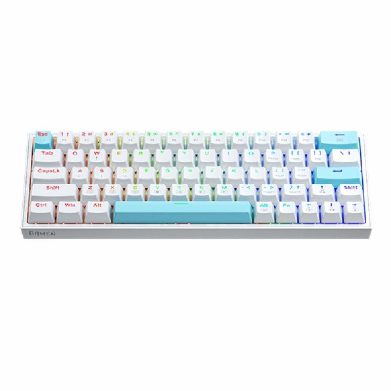 GAMEN TITAN 5 (WHITE BLUE) SILVER SWITCH 60% MECHANICAL GAMING KEYBOARD