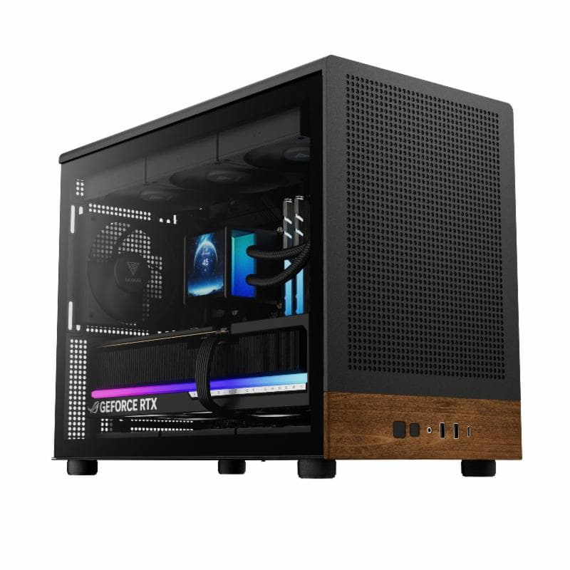 GAMDIAS ATHENA M4M WOOD m-ATX Mini Tower PC Case Built-in 3 x 120mm BK PWM Fans