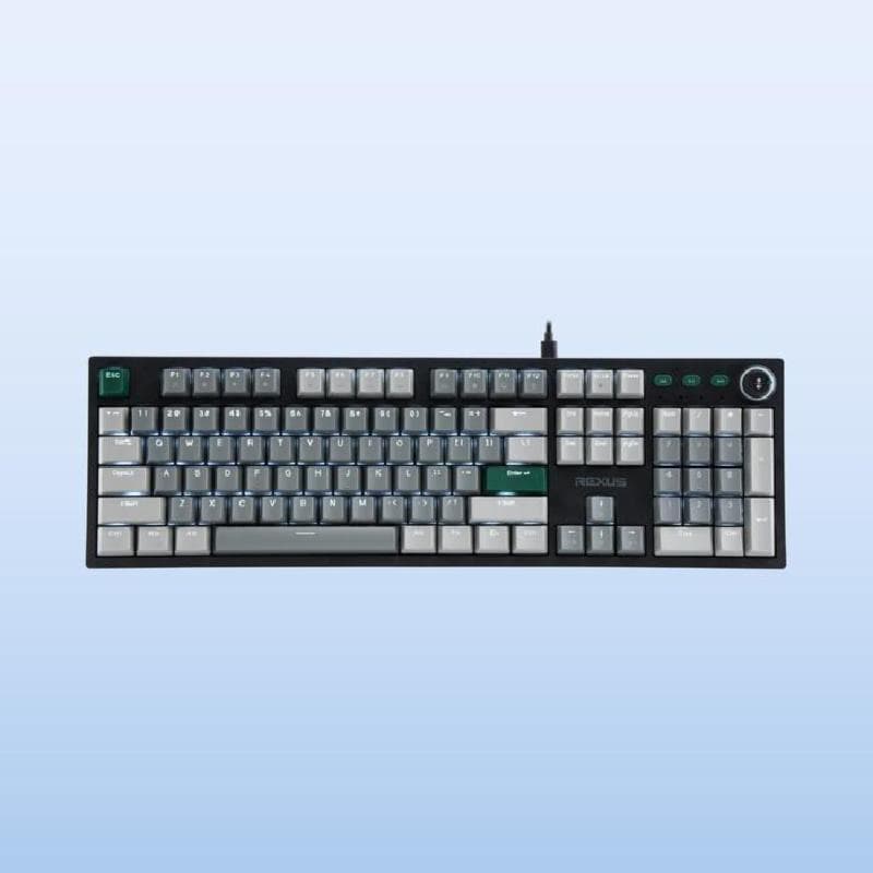 REXUS HEROIC KX5 V.2 (DARK GREY) BROWN SWITCH KEYBOARD GAMING MECHANICAL