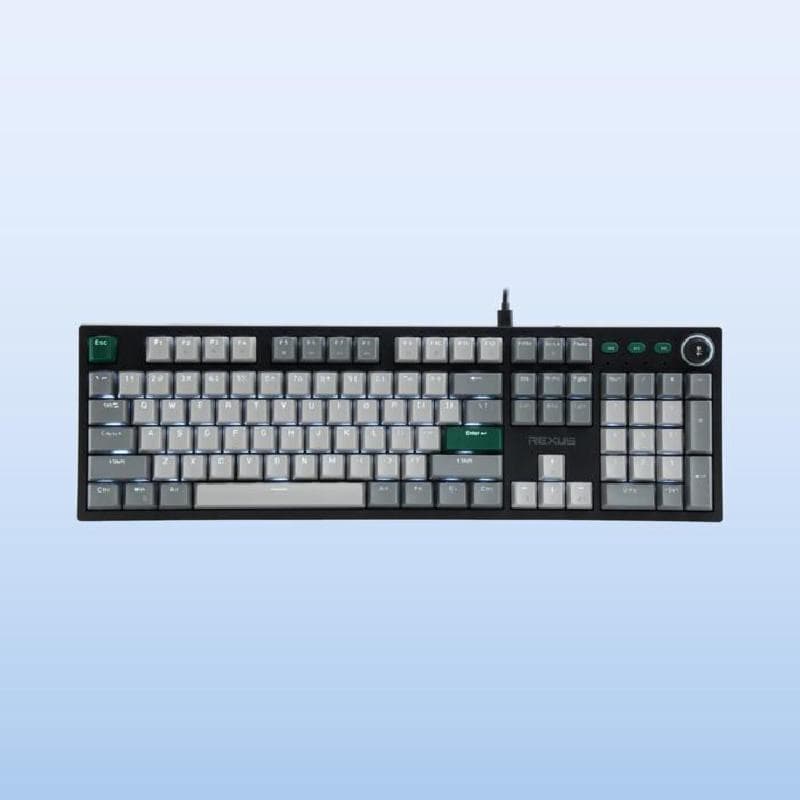 REXUS HEROIC KX5 V.2 (LIGHT GREY) BLUE SWITCH KEYBOARD GAMING MECHANICAL