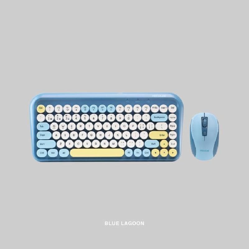 REXUS KM11 (BLUE LAGOON) KEYBOARD MOUSE WIRELESS