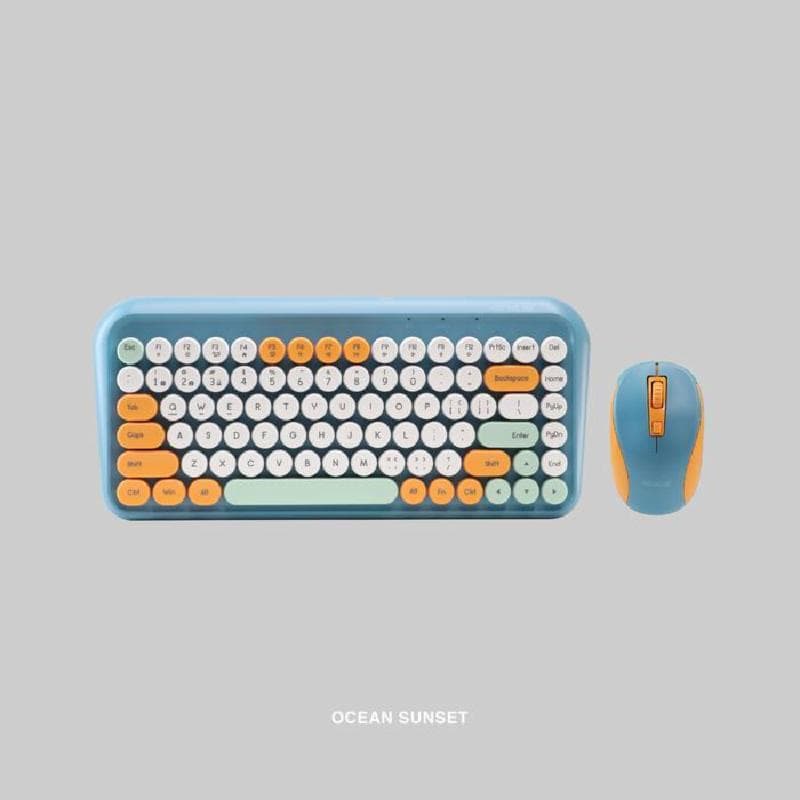 REXUS KM11 (OCEAN SUNSET) KEYBOARD MOUSE DUAL MODE WIRELESS & BLUETOOTH