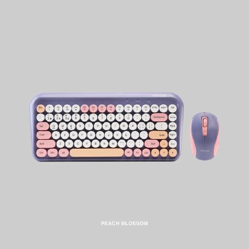 REXUS KM11 (PEACH BLOSSOM) KEYBOARD MOUSE WIRELESS