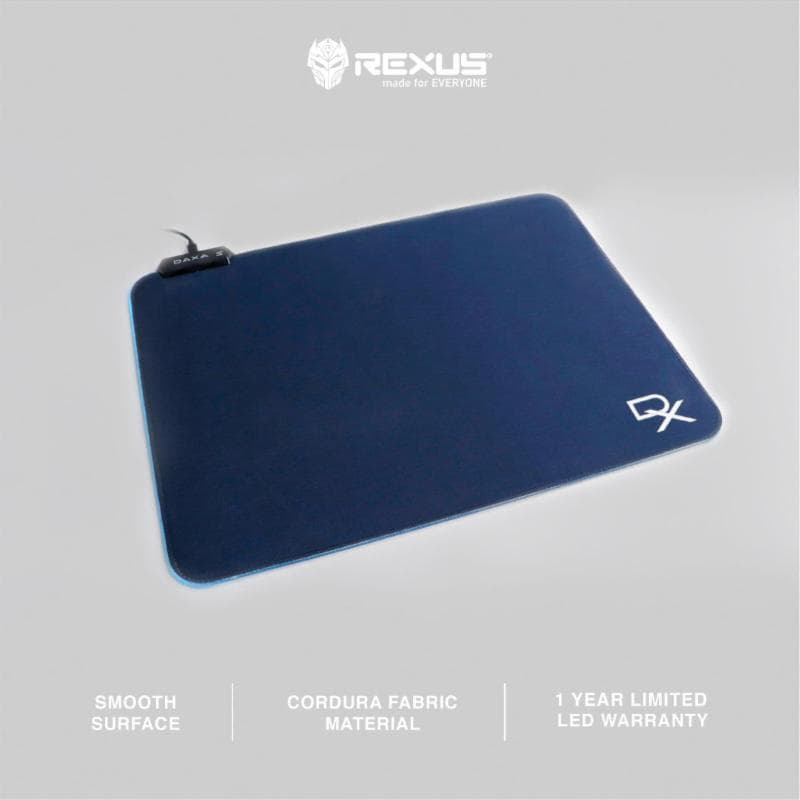 REXUS DAXA MATS RGB - Cordura Surface MOUSEPAD SIZE LARGE - 48.3CMx35.6CMx0.5CM