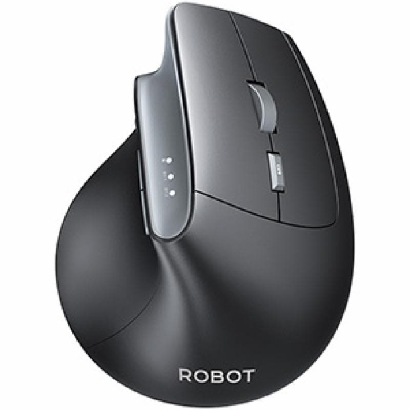 ROBOT Guru Master 2 (Black) Mouse Wireless Dual Mode Wireless Bluetooth Vertikal Ergonomis Silent Click