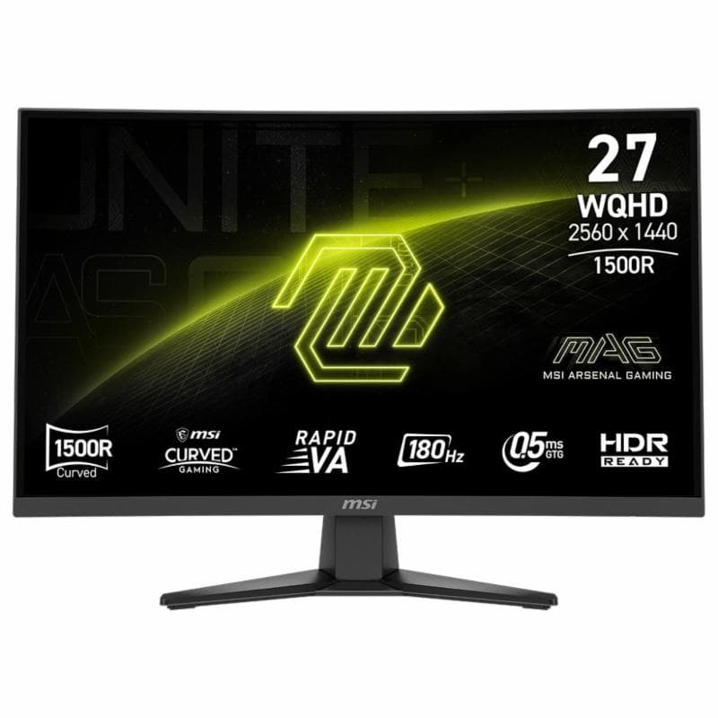 MSI MAG 275CQF E18 27" WQHD 2K 180Hz 0.5ms Curved