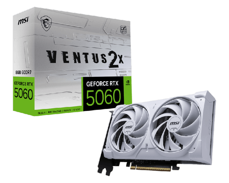 MSI RTX 5060 VENTUS 2X OC 8GB WHITE GDDR7