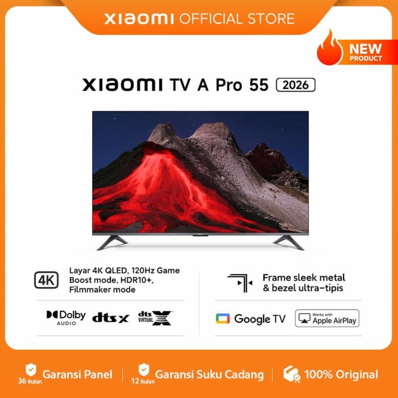 XIAOMI TV A Pro 55 2026 | 4K QLED 120 Hz Game Boost Mode | Google TV | Apple Airplay