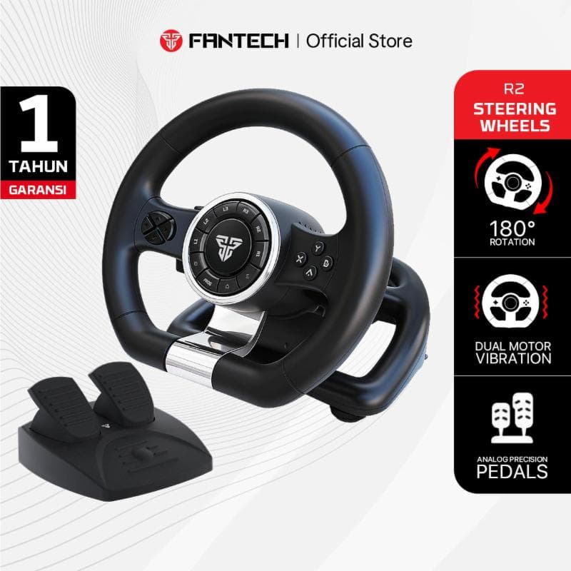 FANTECH STEERING WHEEL R2 BLACK GAMING ACCESORIES