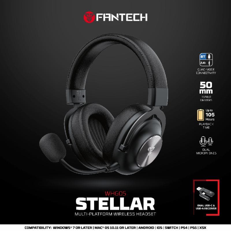 FANTECH STELLAR WHG05 (BLACK) WIRELESS HEADSET