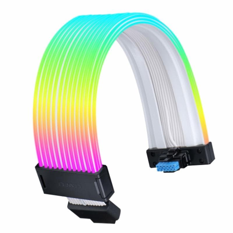 LIAN LI Strimer Wireless Motherboard 24-Pin | Highly Customizable Addressable RGB Extension Cable PW24-1W-T